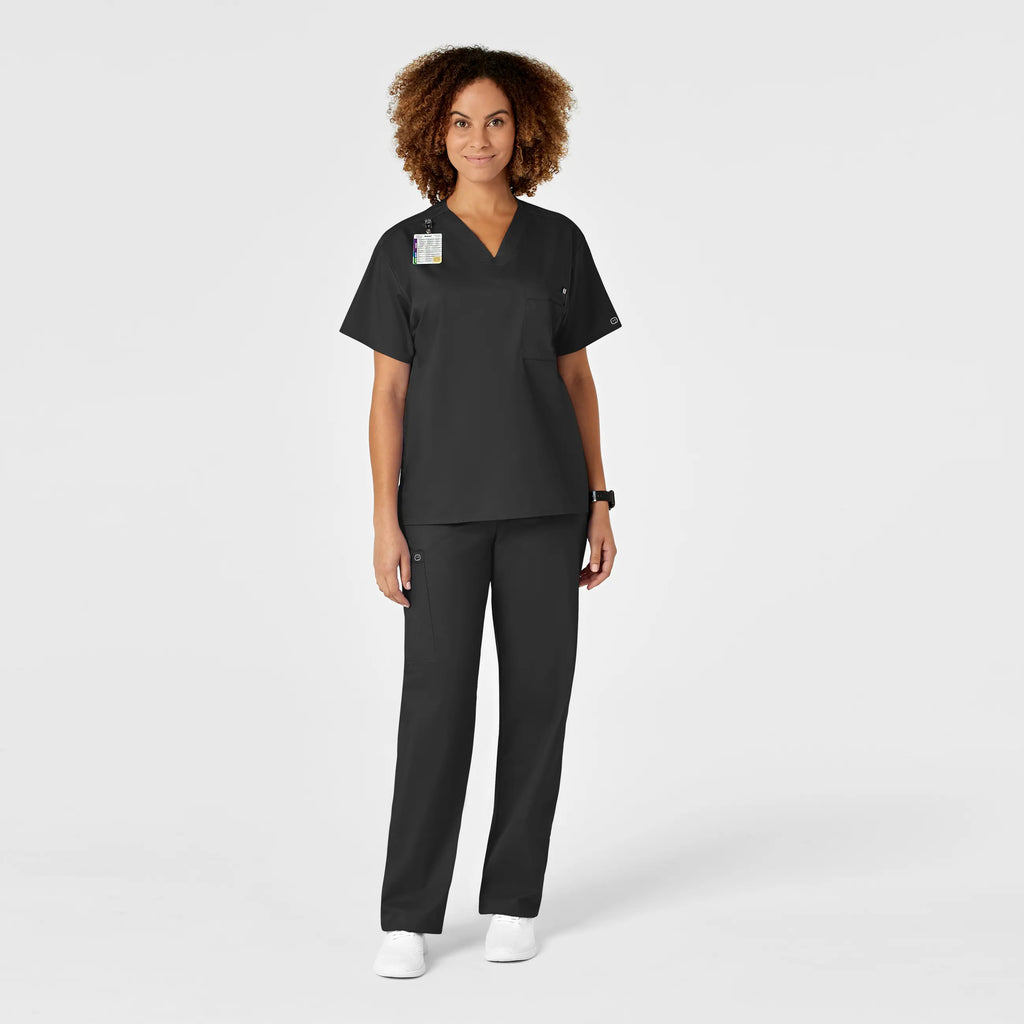 Wink Scrubs Unisex Drawstring Cargo Scrub Pant Black | scrub-supply.com