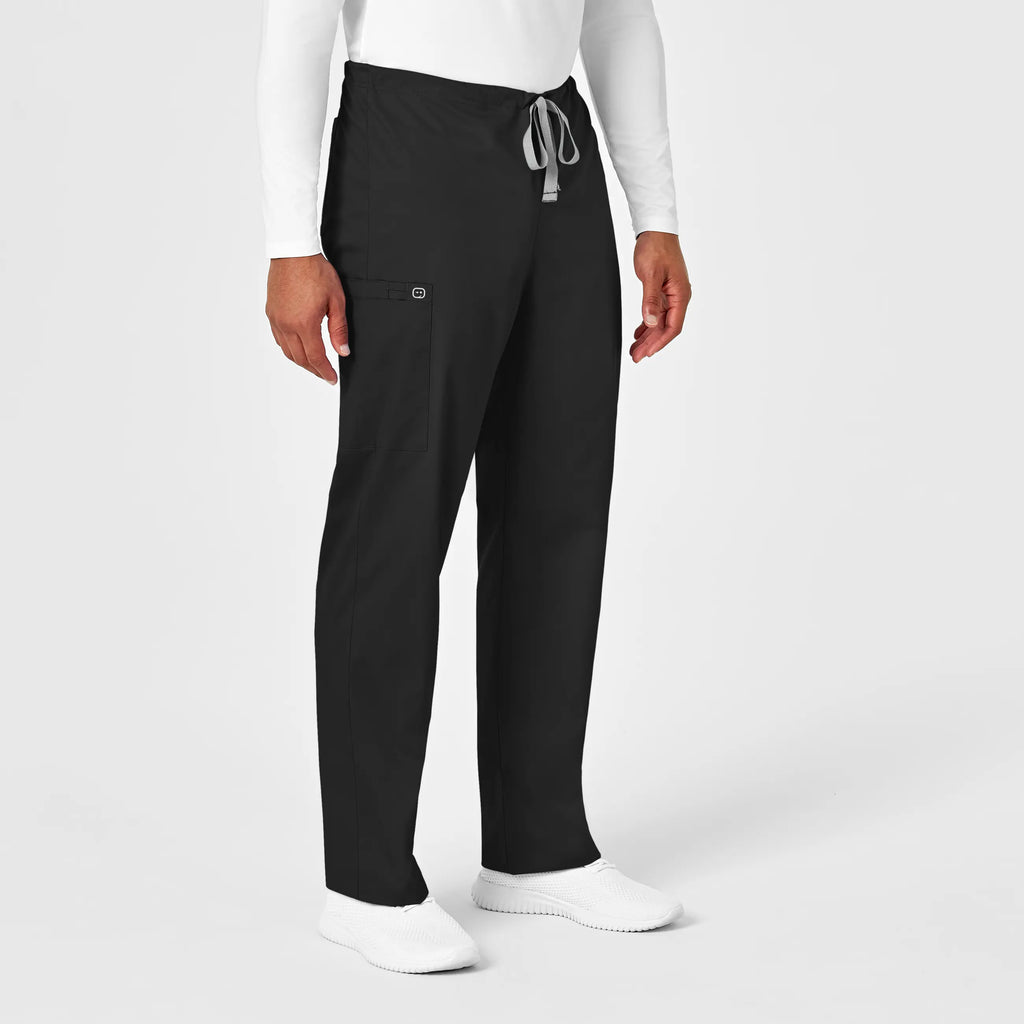 Wink Scrubs Unisex Drawstring Cargo Scrub Pant Black | scrub-supply.com