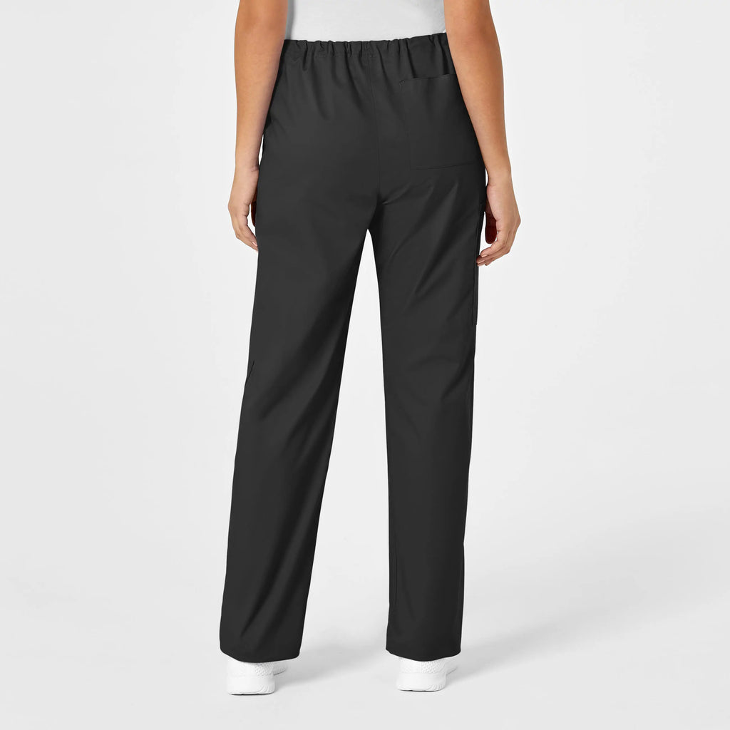 Wink Scrubs Unisex Drawstring Cargo Scrub Pant Black | scrub-supply.com