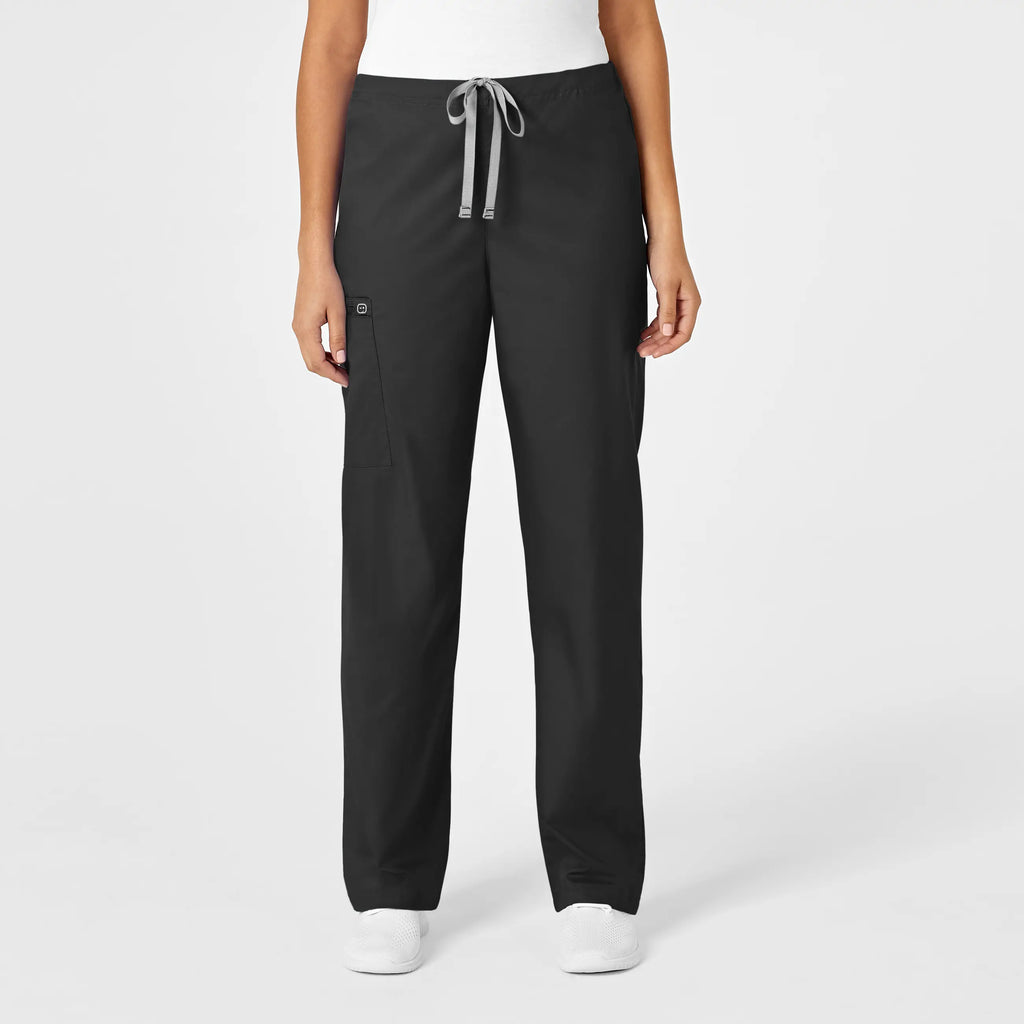 Wink Scrubs Unisex Drawstring Cargo Scrub Pant Black | scrub-supply.com