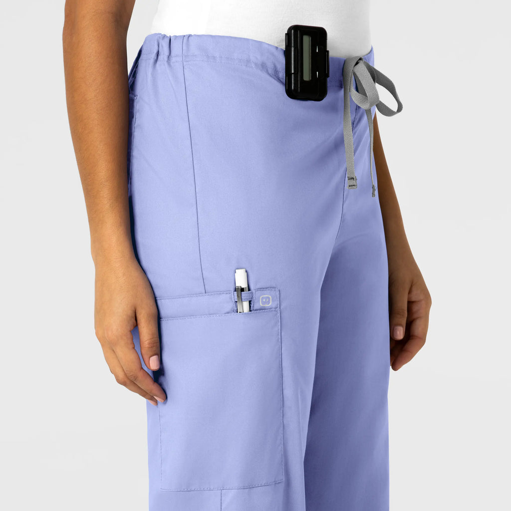 Wink Scrubs Unisex Drawstring Cargo Scrub Pant Ceil Blue | scrub-supply.com