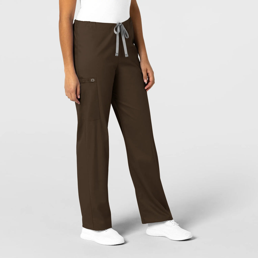 Wink Scrubs Unisex Drawstring Cargo Scrub Pant Chocolate | scrub-supply.com