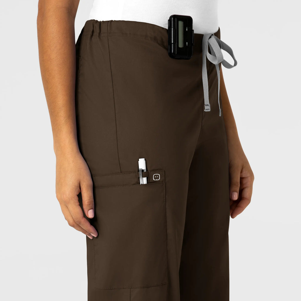 Wink Scrubs Unisex Drawstring Cargo Scrub Pant Chocolate | scrub-supply.com