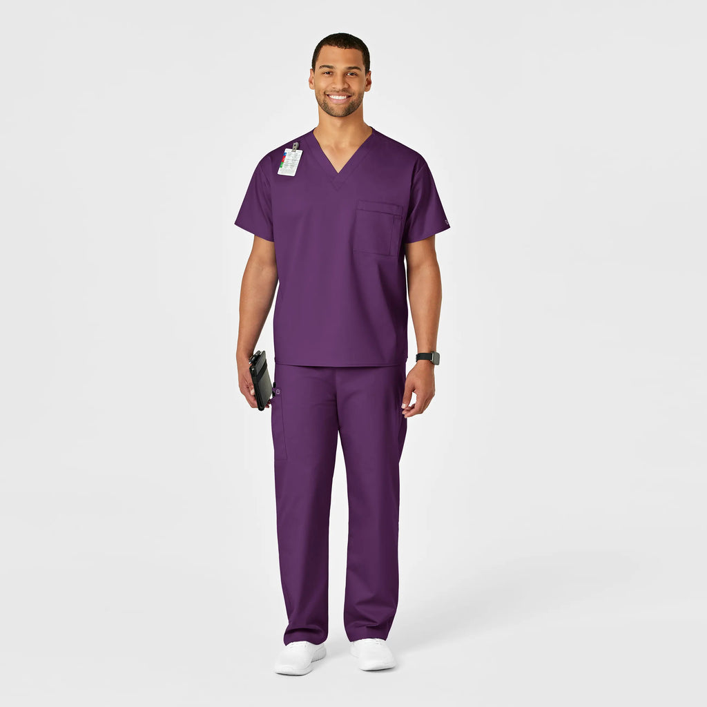 Wink Scrubs Unisex Drawstring Cargo Scrub Pant Eggplant | scrub-supply.com