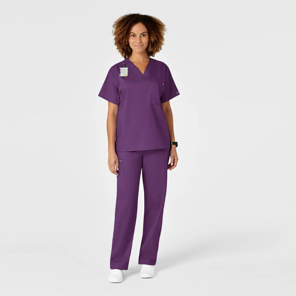 Wink Scrubs Unisex Drawstring Cargo Scrub Pant Eggplant | scrub-supply.com