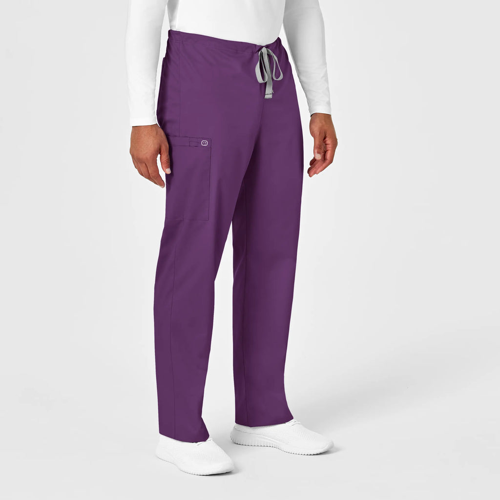 Wink Scrubs Unisex Drawstring Cargo Scrub Pant Eggplant | scrub-supply.com