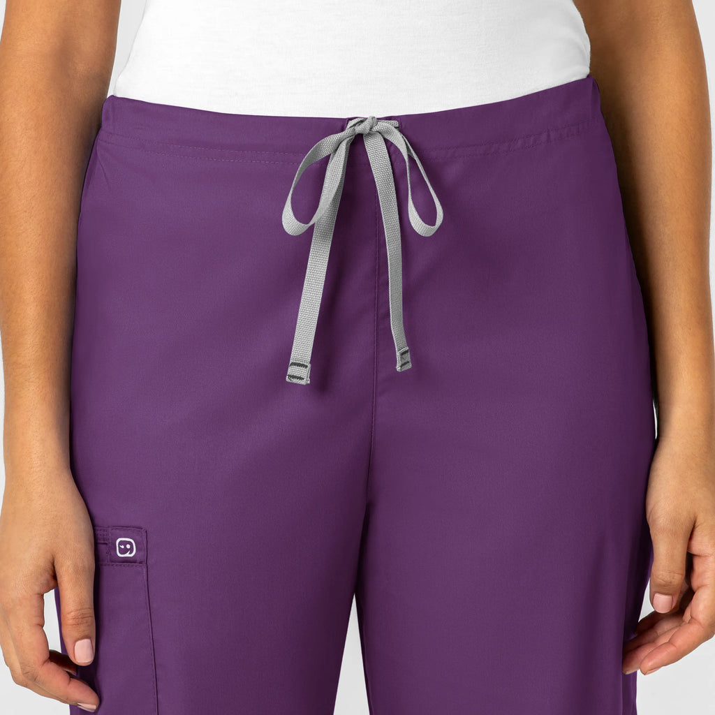 Wink Scrubs Unisex Drawstring Cargo Scrub Pant Eggplant | scrub-supply.com