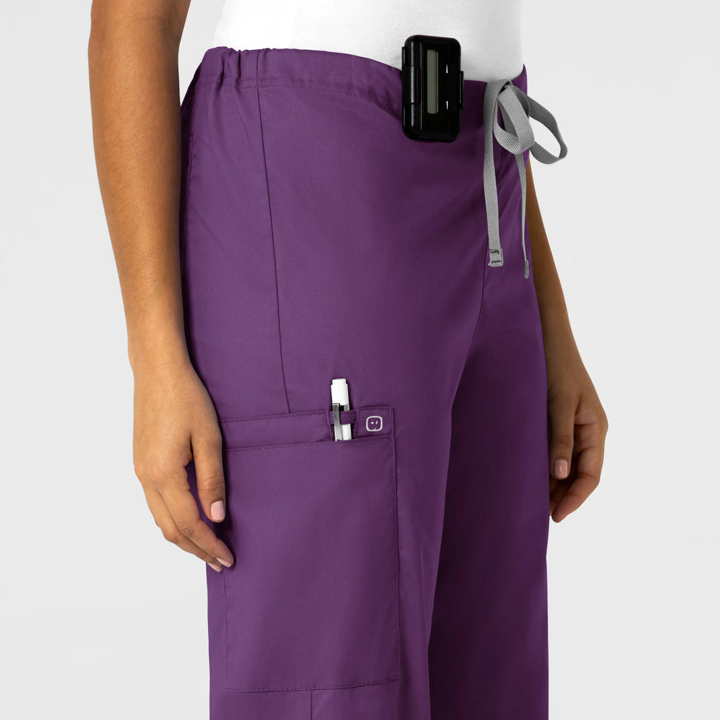 Wink Scrubs Unisex Drawstring Cargo Scrub Pant Eggplant | scrub-supply.com