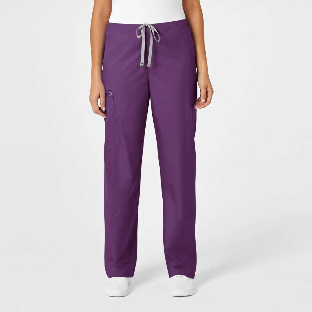 Wink Scrubs Unisex Drawstring Cargo Scrub Pant Eggplant | scrub-supply.com