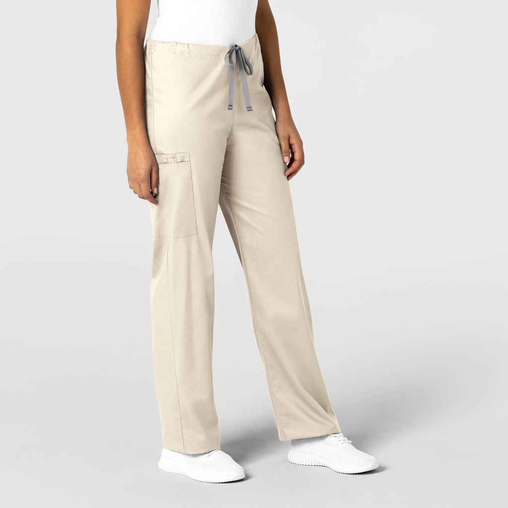 Wink Scrubs Unisex Drawstring Cargo Scrub Pant Khaki | scrub-supply.com