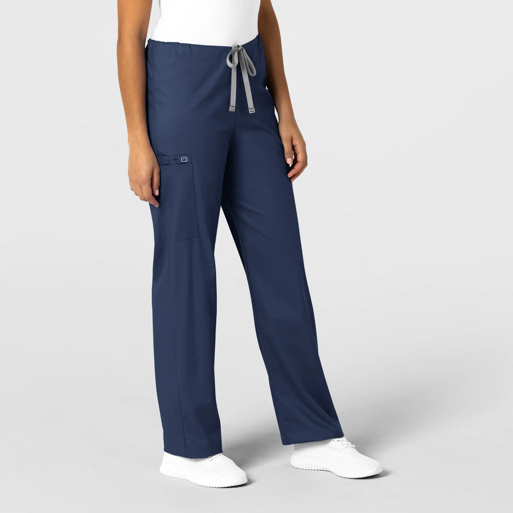 Wink Scrubs Unisex Drawstring Cargo Scrub Pant Navy | scrub-supply.com