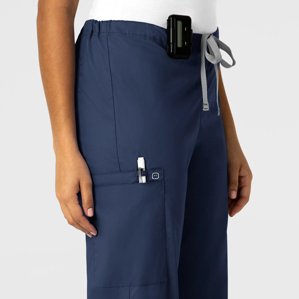 Wink Scrubs Unisex Drawstring Cargo Scrub Pant Navy | scrub-supply.com