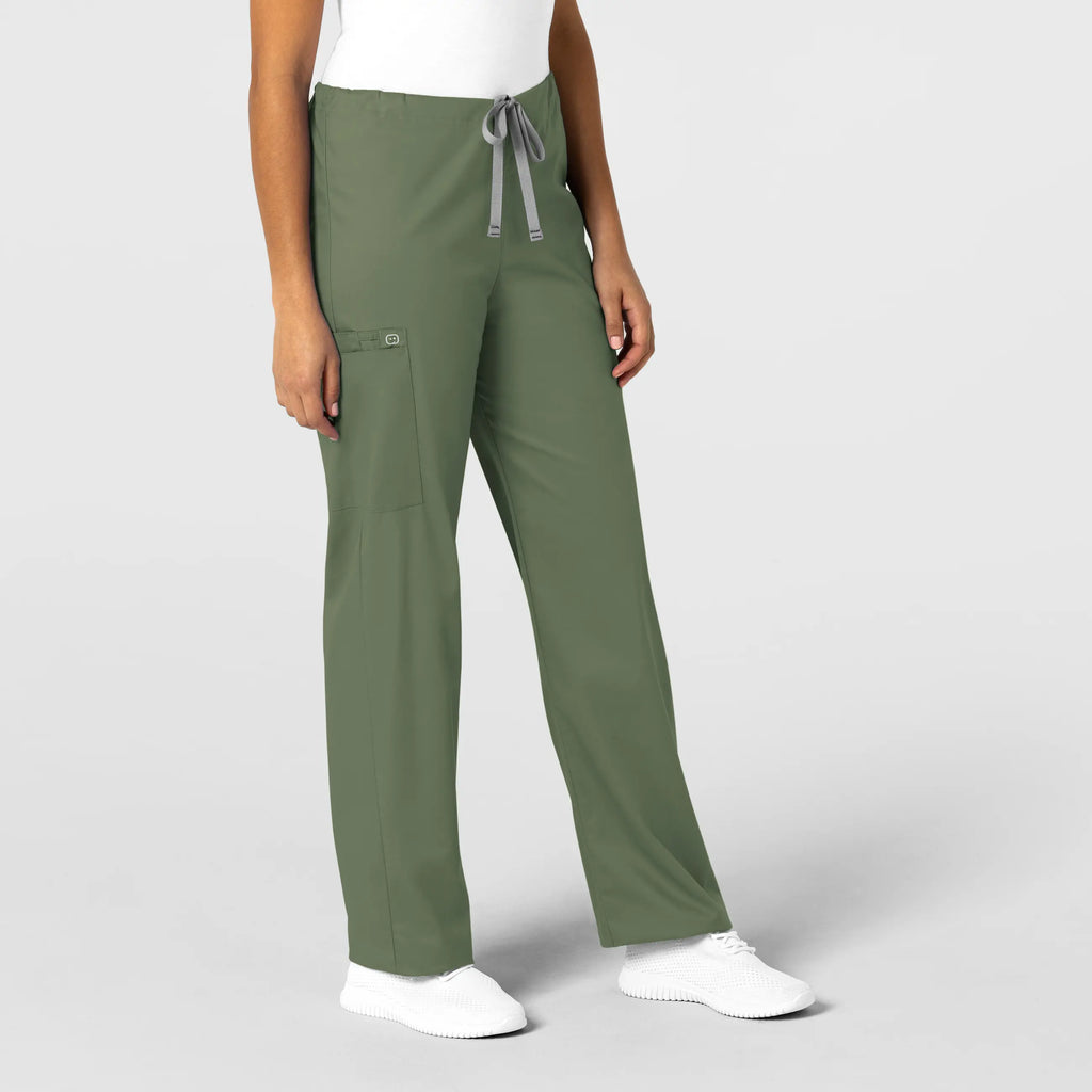 Wink Scrubs Unisex Drawstring Cargo Scrub Pant Olive | scrub-supply.com