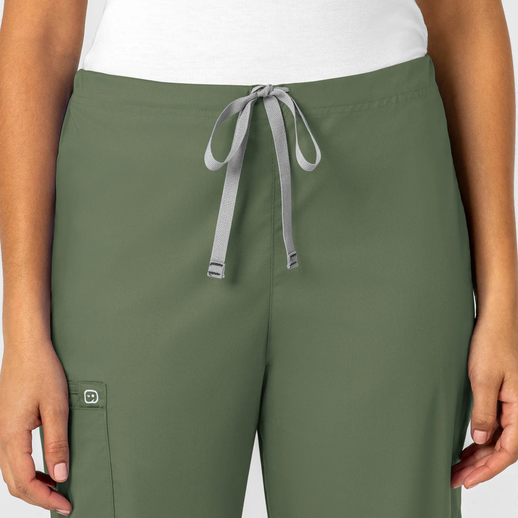 Wink Scrubs Unisex Drawstring Cargo Scrub Pant Olive | scrub-supply.com