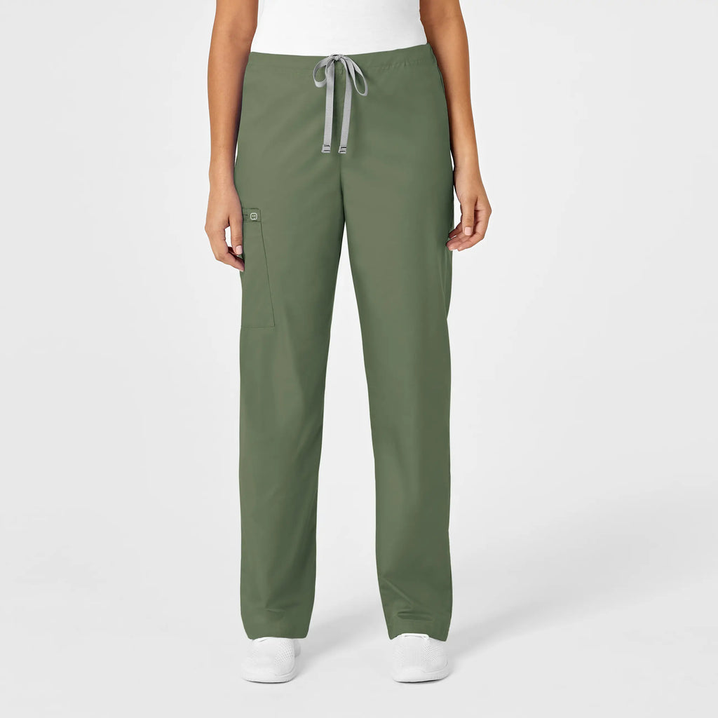 Wink Scrubs Unisex Drawstring Cargo Scrub Pant Olive | scrub-supply.com