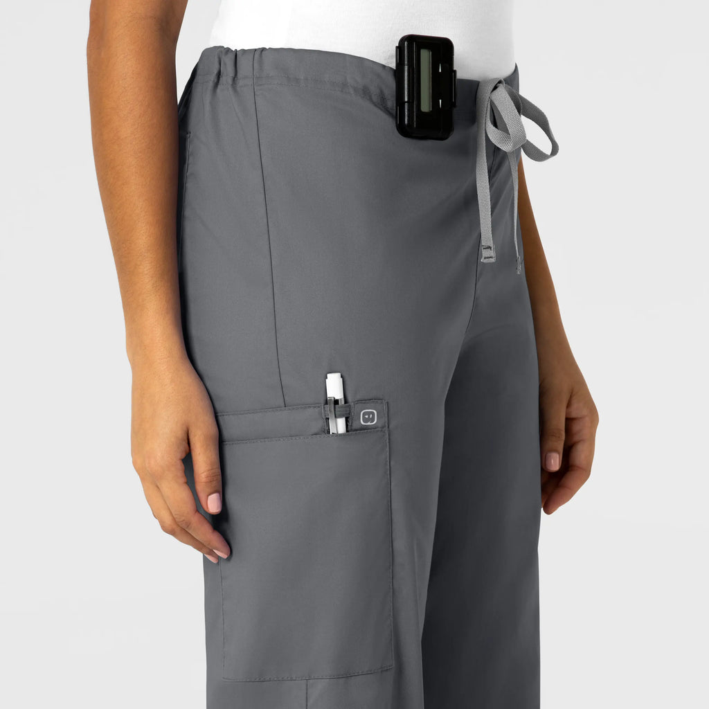 Wink Scrubs Unisex Drawstring Cargo Scrub Pant Pewter | scrub-supply.com