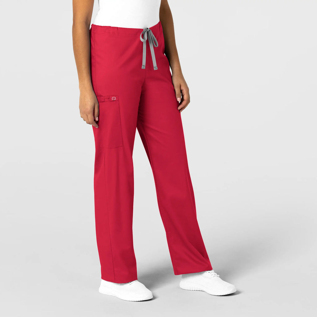 Wink Scrubs Unisex Drawstring Cargo Scrub Pant Red | scrub-supply.com