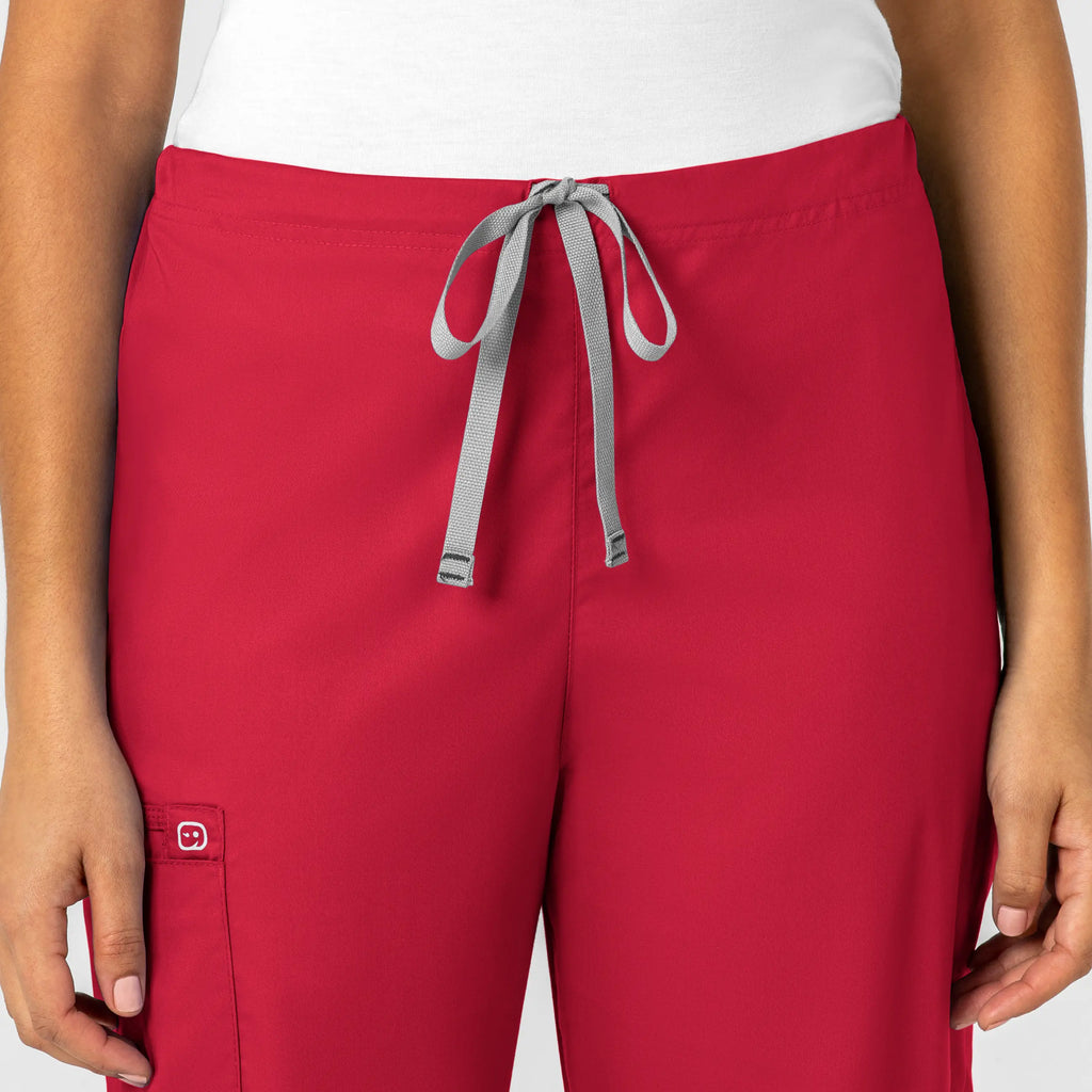 Wink Scrubs Unisex Drawstring Cargo Scrub Pant Red | scrub-supply.com