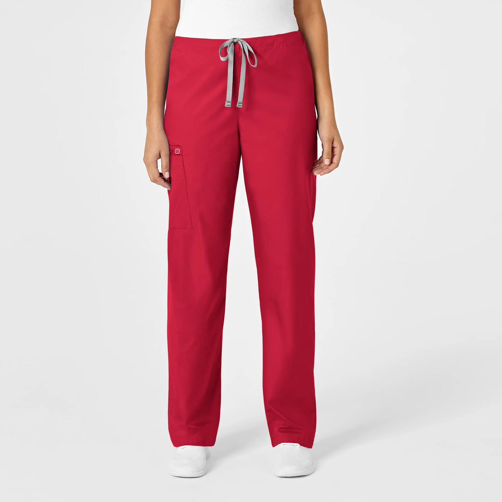 Wink Scrubs Unisex Drawstring Cargo Scrub Pant Red | scrub-supply.com