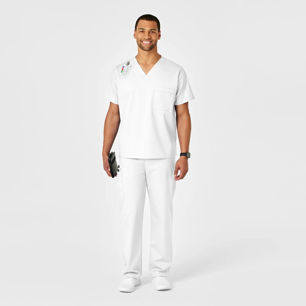 Wink Scrubs Unisex Drawstring Cargo Scrub Pant White | scrub-supply.com