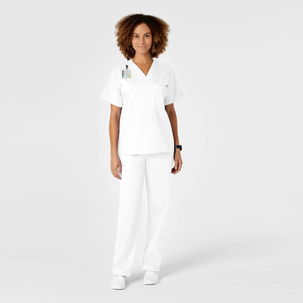 Wink Scrubs Unisex Drawstring Cargo Scrub Pant White | scrub-supply.com