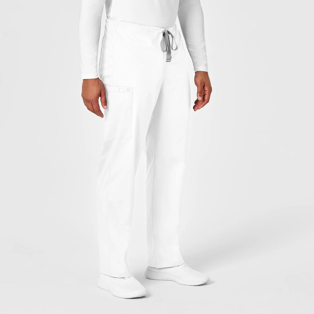 Wink Scrubs Unisex Drawstring Cargo Scrub Pant White | scrub-supply.com