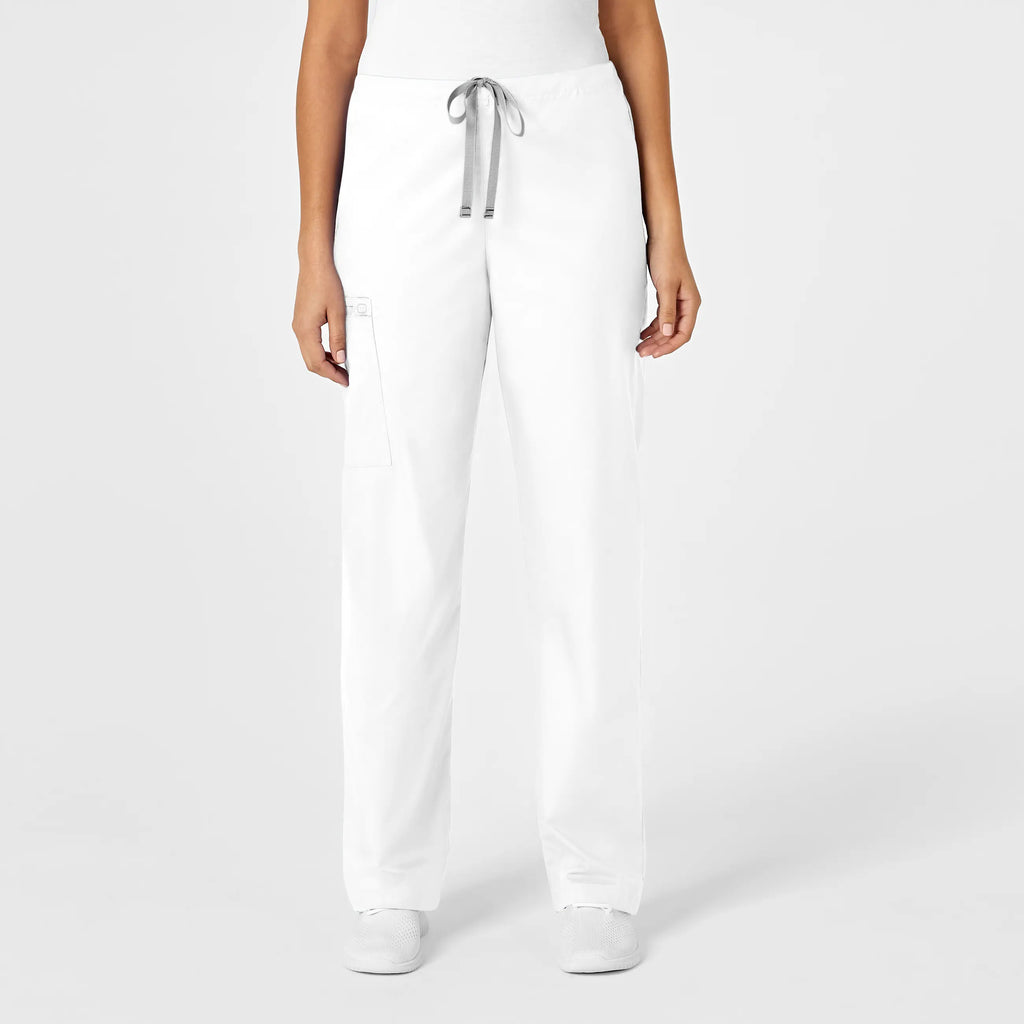 Wink Scrubs Unisex Drawstring Cargo Scrub Pant White | scrub-supply.com