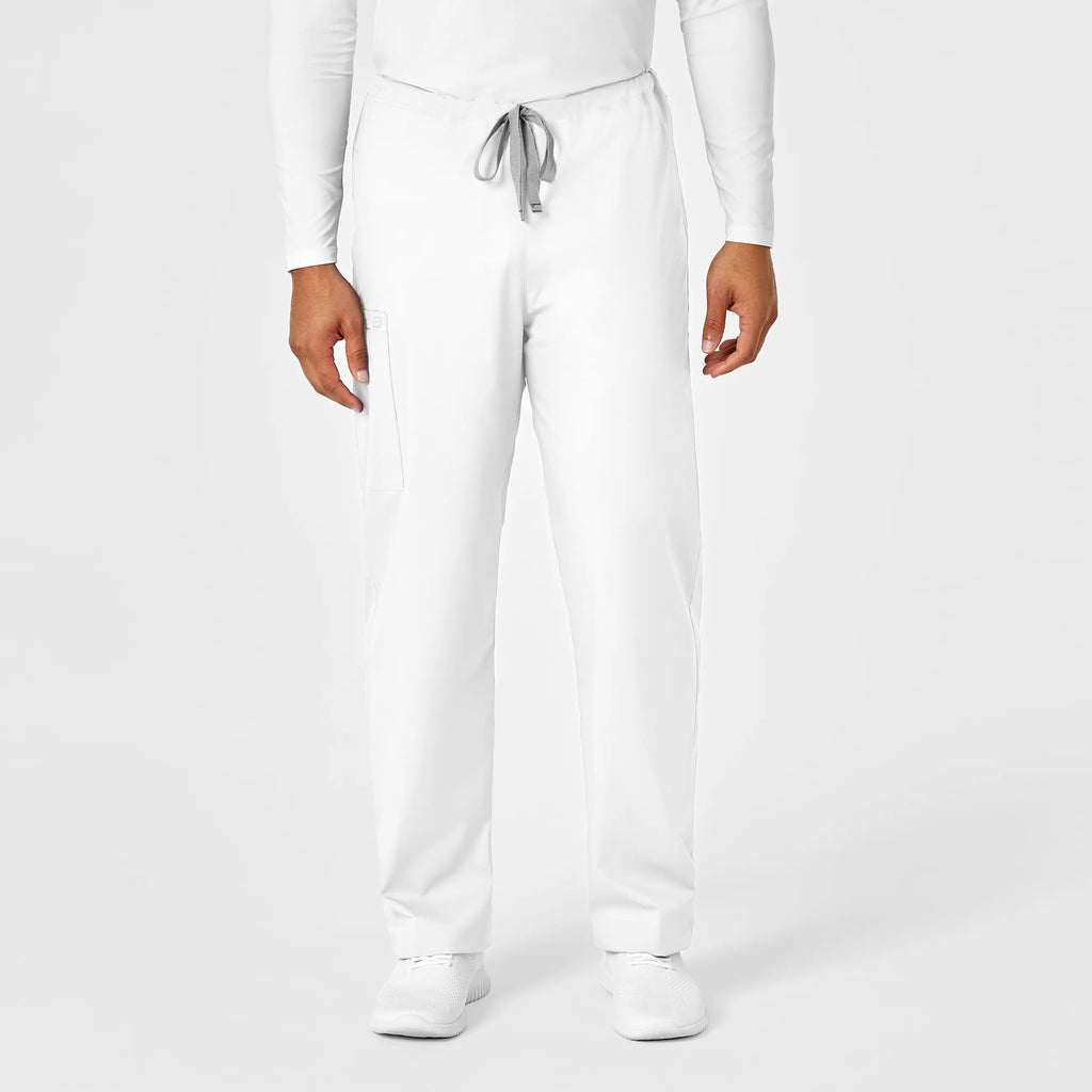 Wink Scrubs Unisex Drawstring Cargo Scrub Pant White | scrub-supply.com