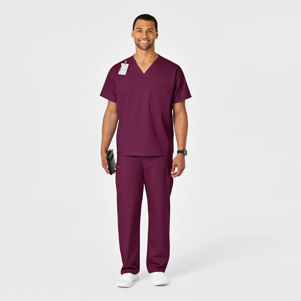 Wink Scrubs Unisex Drawstring Cargo Scrub Pant Wine | scrub-supply.com