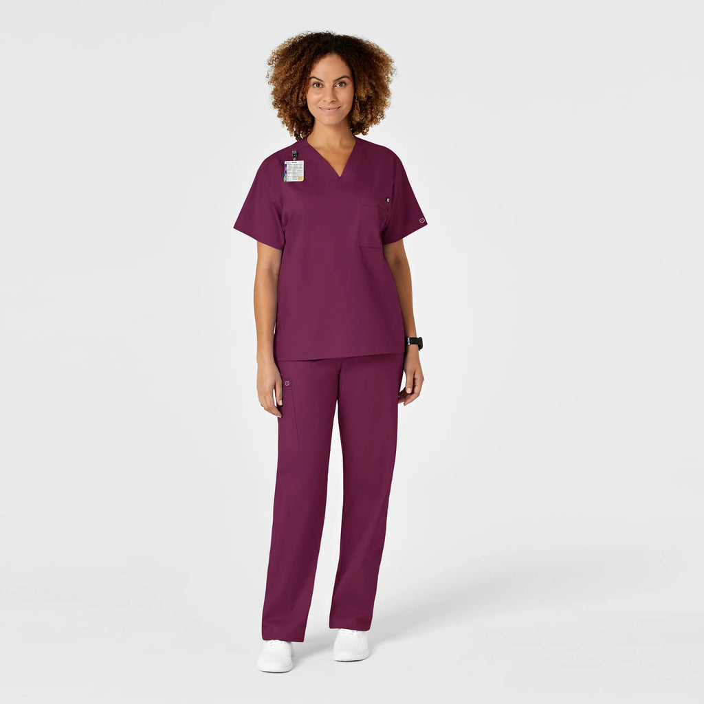 Wink Scrubs Unisex Drawstring Cargo Scrub Pant Wine | scrub-supply.com