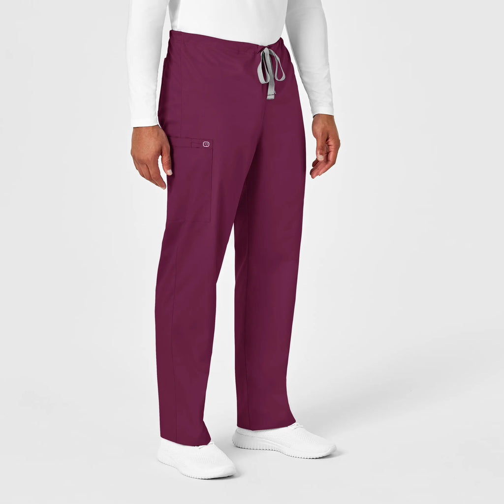 Wink Scrubs Unisex Drawstring Cargo Scrub Pant Wine | scrub-supply.com