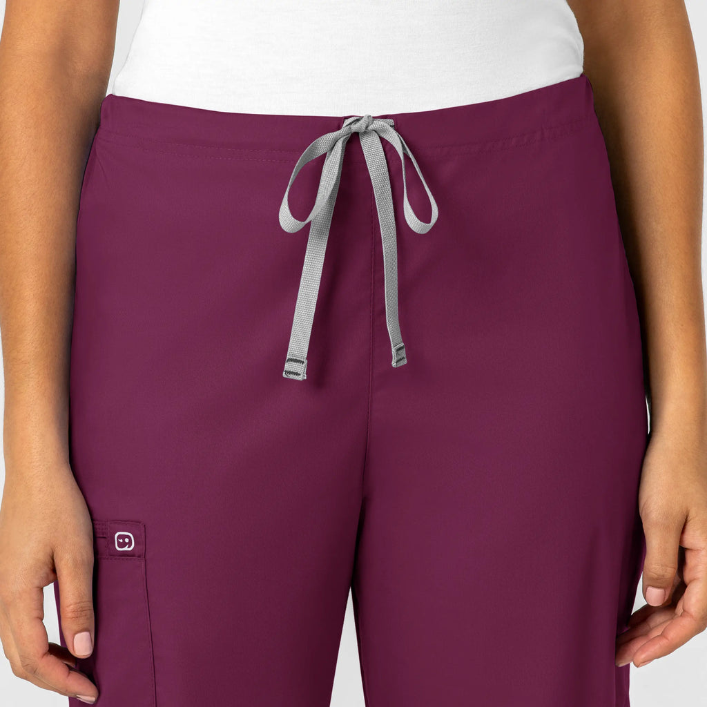 Wink Scrubs Unisex Drawstring Cargo Scrub Pant Wine | scrub-supply.com