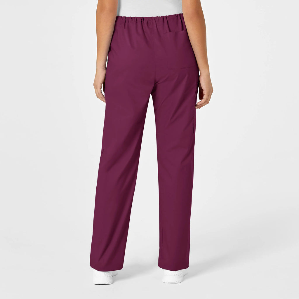 Wink Scrubs Unisex Drawstring Cargo Scrub Pant Wine | scrub-supply.com