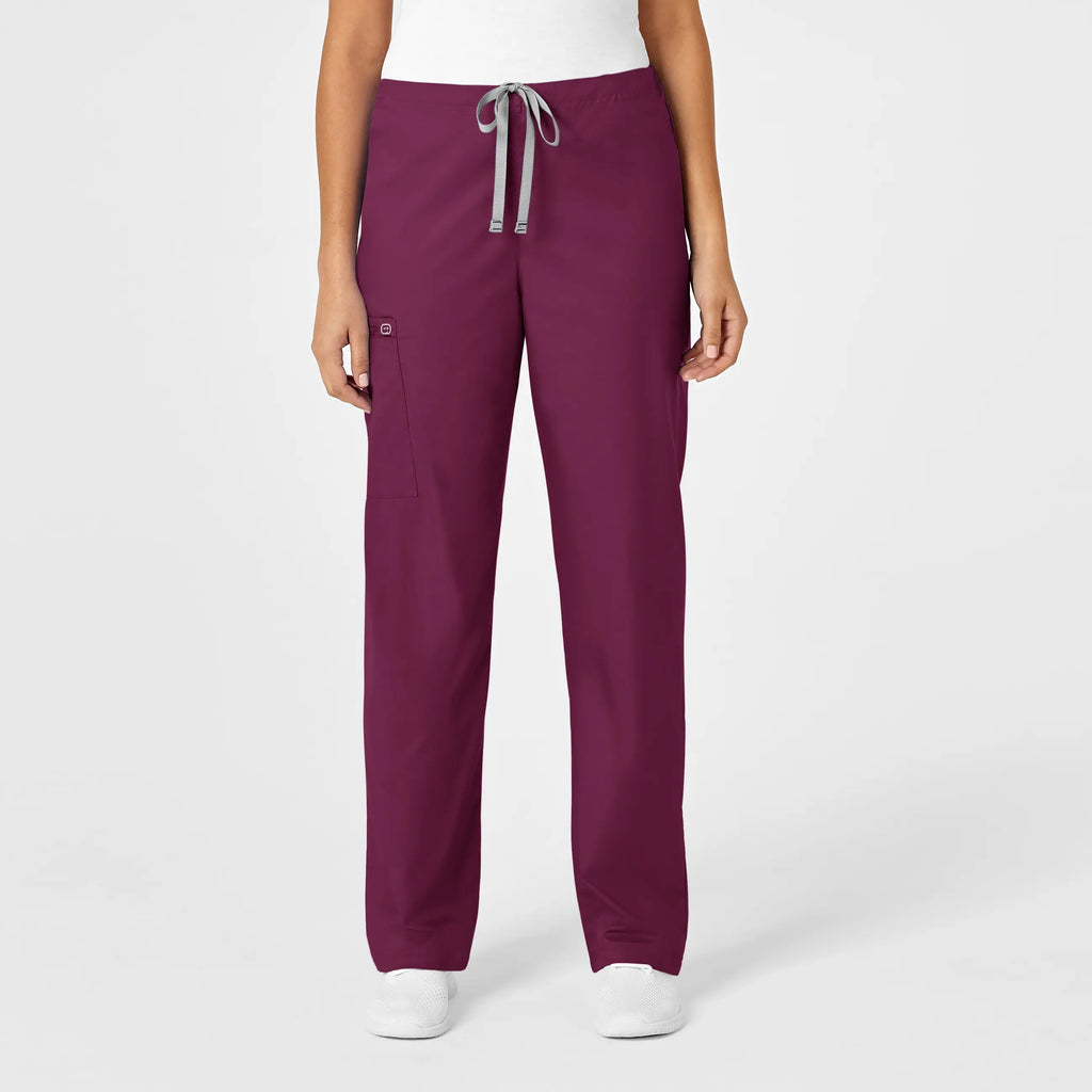 Wink Scrubs Unisex Drawstring Cargo Scrub Pant Wine | scrub-supply.com