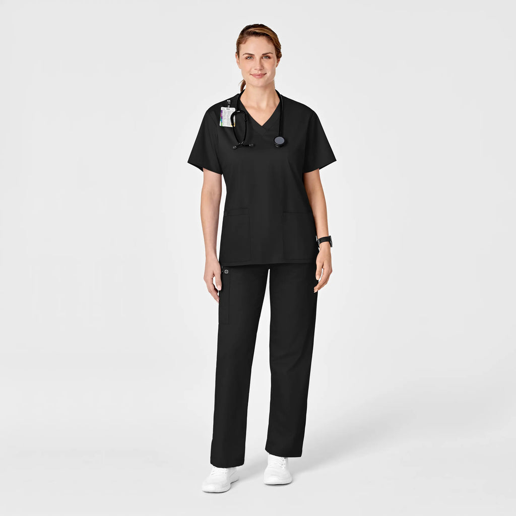 Wink Scrubs Women's Pull-On Cargo Scrub Pant Black | scrub-supply.com