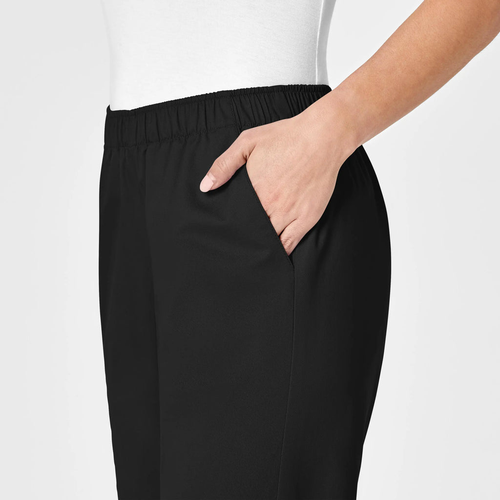 Wink Scrubs Women's Pull-On Cargo Scrub Pant Black | scrub-supply.com