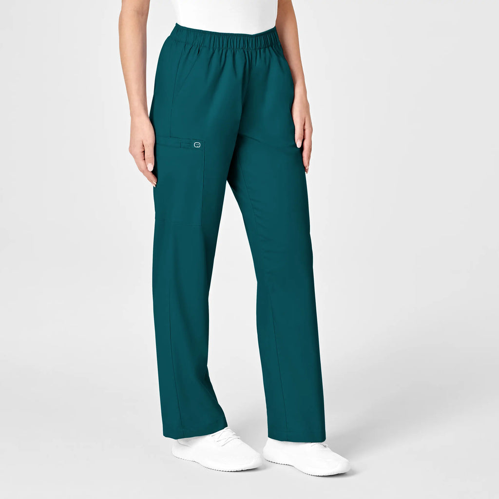 Wink Scrubs Women's Pull-On Cargo Scrub Pant Caribbean Blue | scrub-supply.com