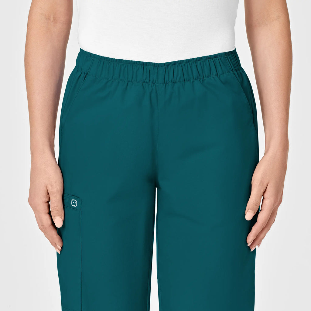 Wink Scrubs Women's Pull-On Cargo Scrub Pant Caribbean Blue | scrub-supply.com