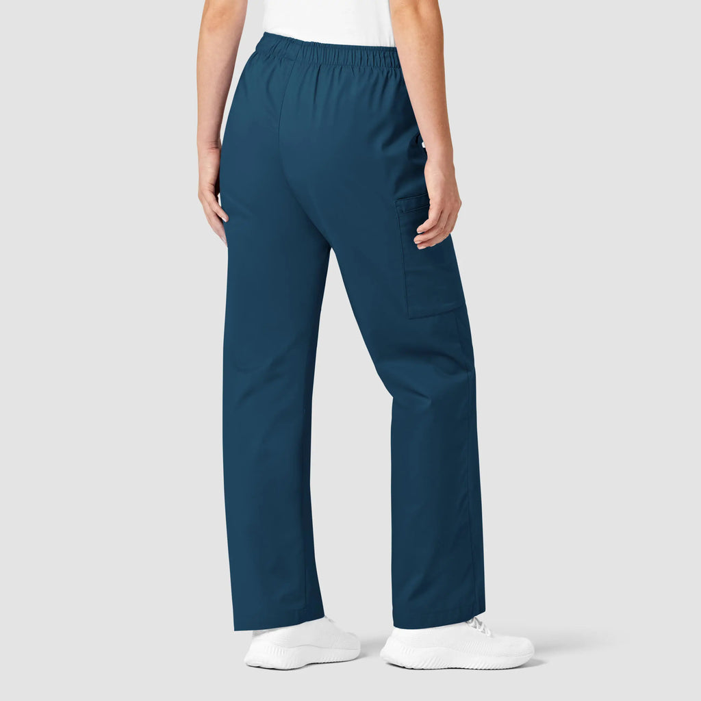 Wink Scrubs Women's Pull-On Cargo Scrub Pant Caribbean Blue | scrub-supply.com