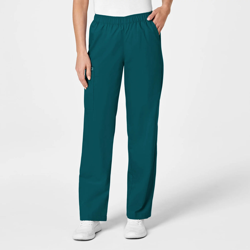 Wink Scrubs Women's Pull-On Cargo Scrub Pant Caribbean Blue | scrub-supply.com