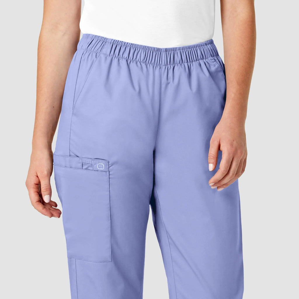 Wink Scrubs Women's Pull-On Cargo Scrub Pant Ceil Blue | scrub-supply.com