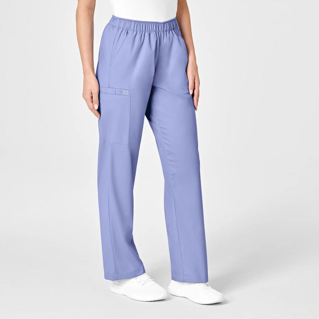 Wink Scrubs Women's Pull-On Cargo Scrub Pant Ceil Blue | scrub-supply.com