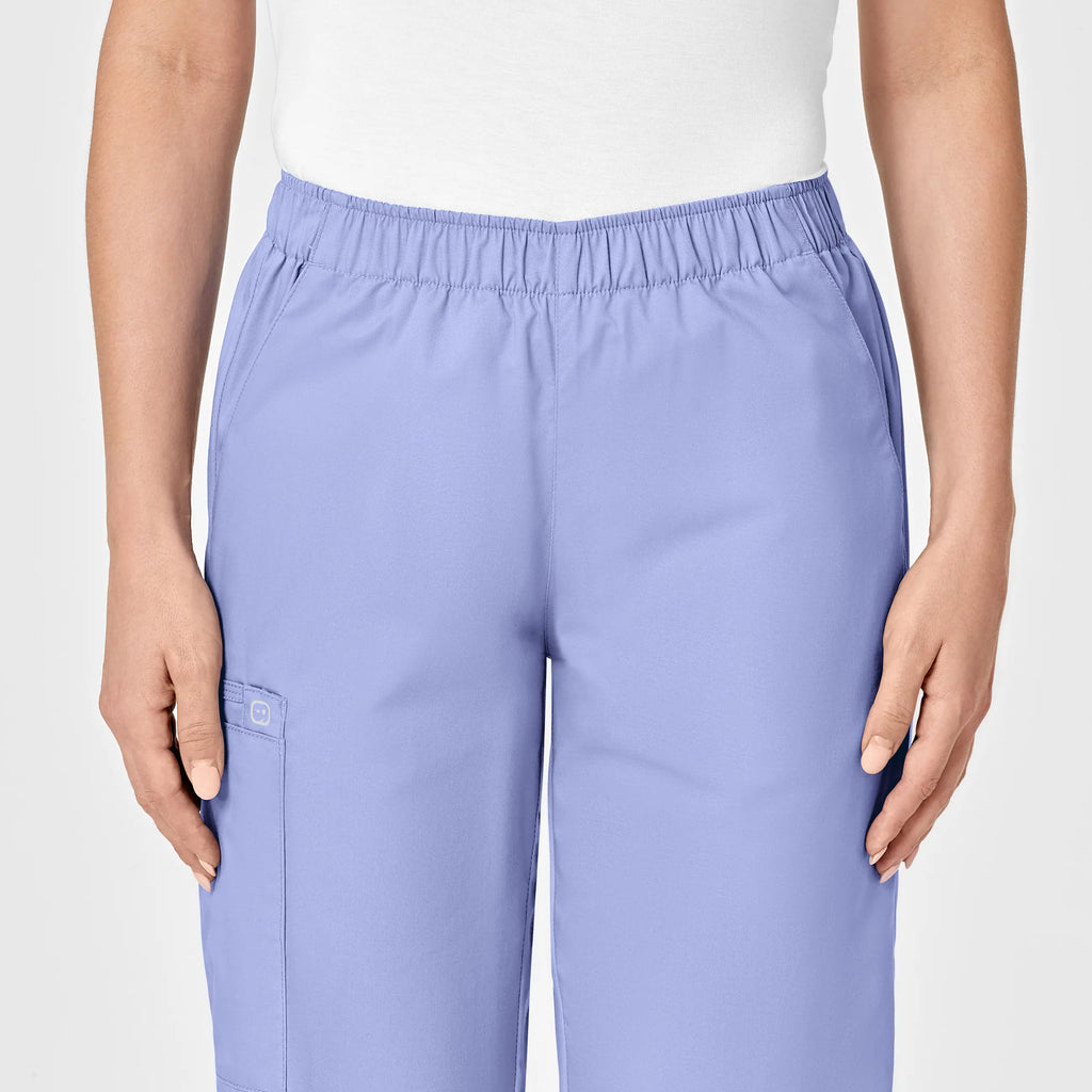 Wink Scrubs Women's Pull-On Cargo Scrub Pant Ceil Blue | scrub-supply.com