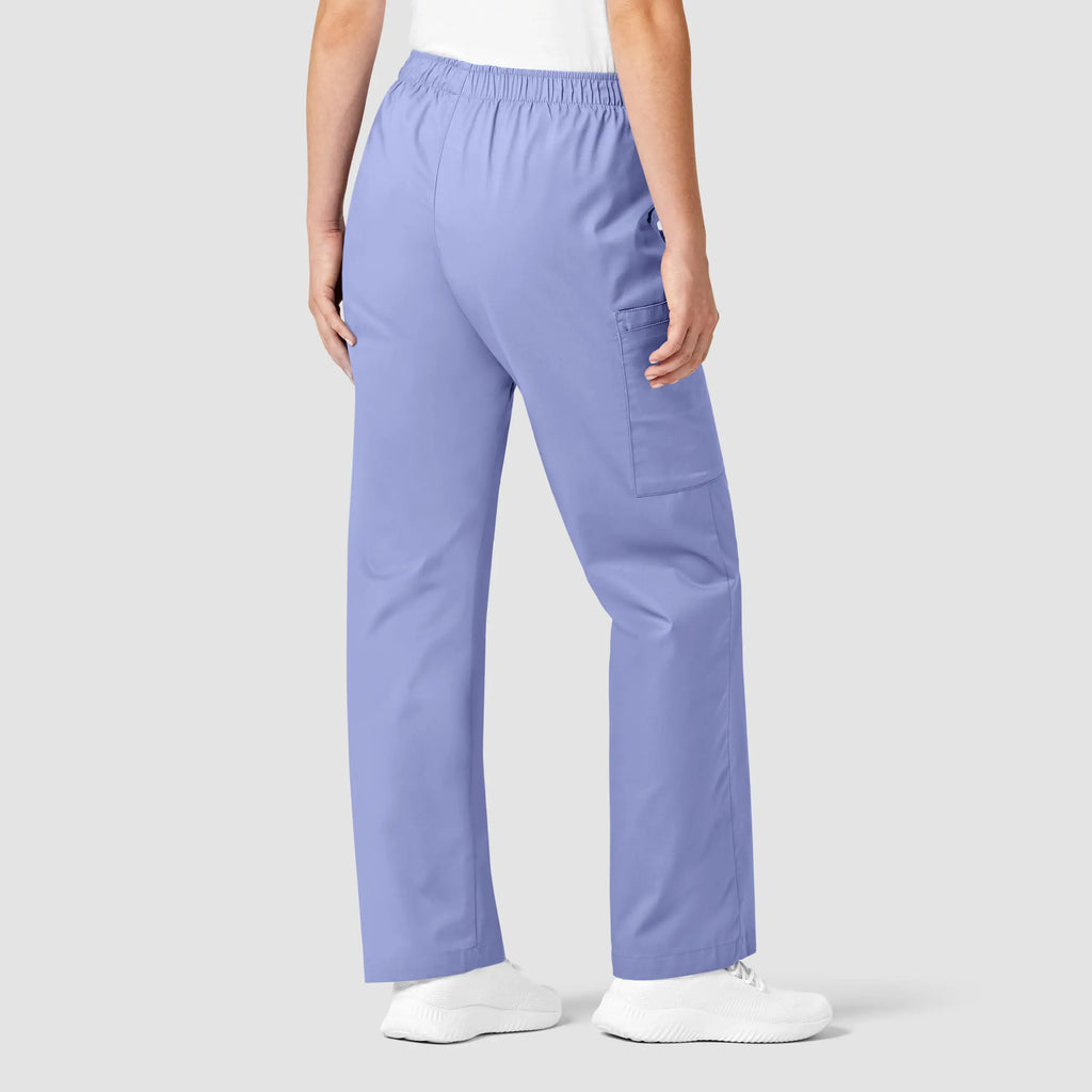 Wink Scrubs Women's Pull-On Cargo Scrub Pant Ceil Blue | scrub-supply.com