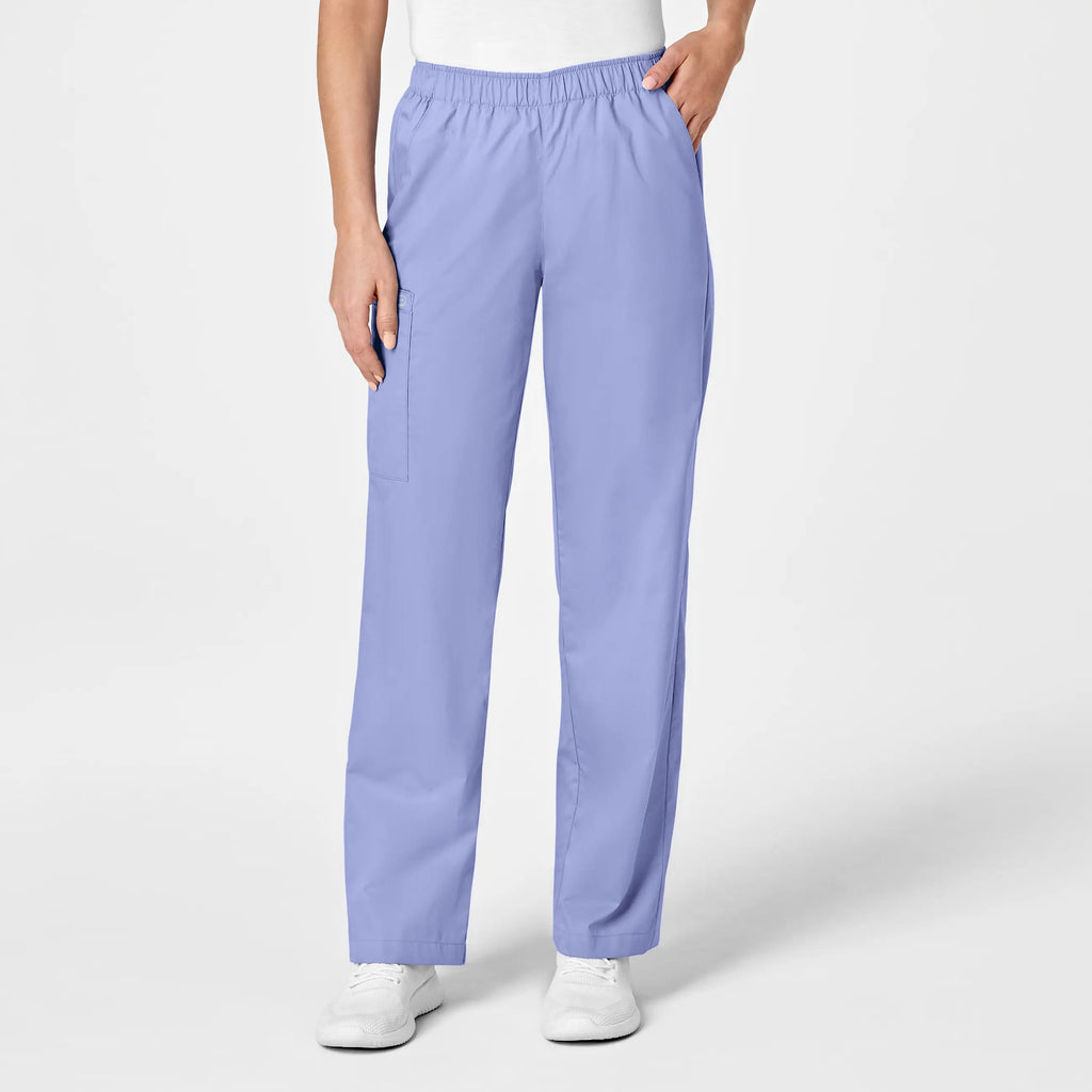 Wink Scrubs Women's Pull-On Cargo Scrub Pant Ceil Blue | scrub-supply.com