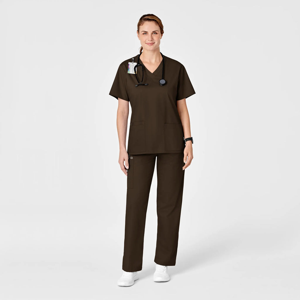 Wink Scrubs Women's Pull-On Cargo Scrub Pant Chocolate | scrub-supply.com