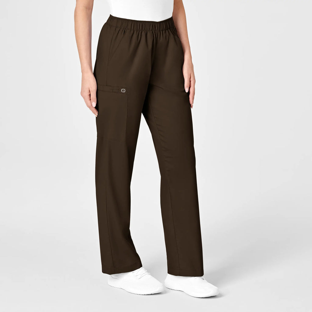 Wink Scrubs Women's Pull-On Cargo Scrub Pant Chocolate | scrub-supply.com