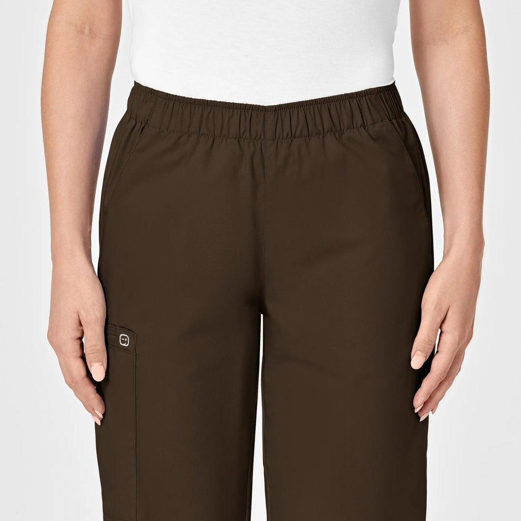 Wink Scrubs Women's Pull-On Cargo Scrub Pant Chocolate | scrub-supply.com