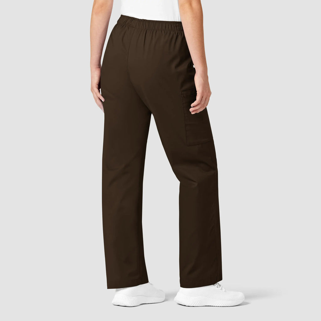 Wink Scrubs Women's Pull-On Cargo Scrub Pant Chocolate | scrub-supply.com