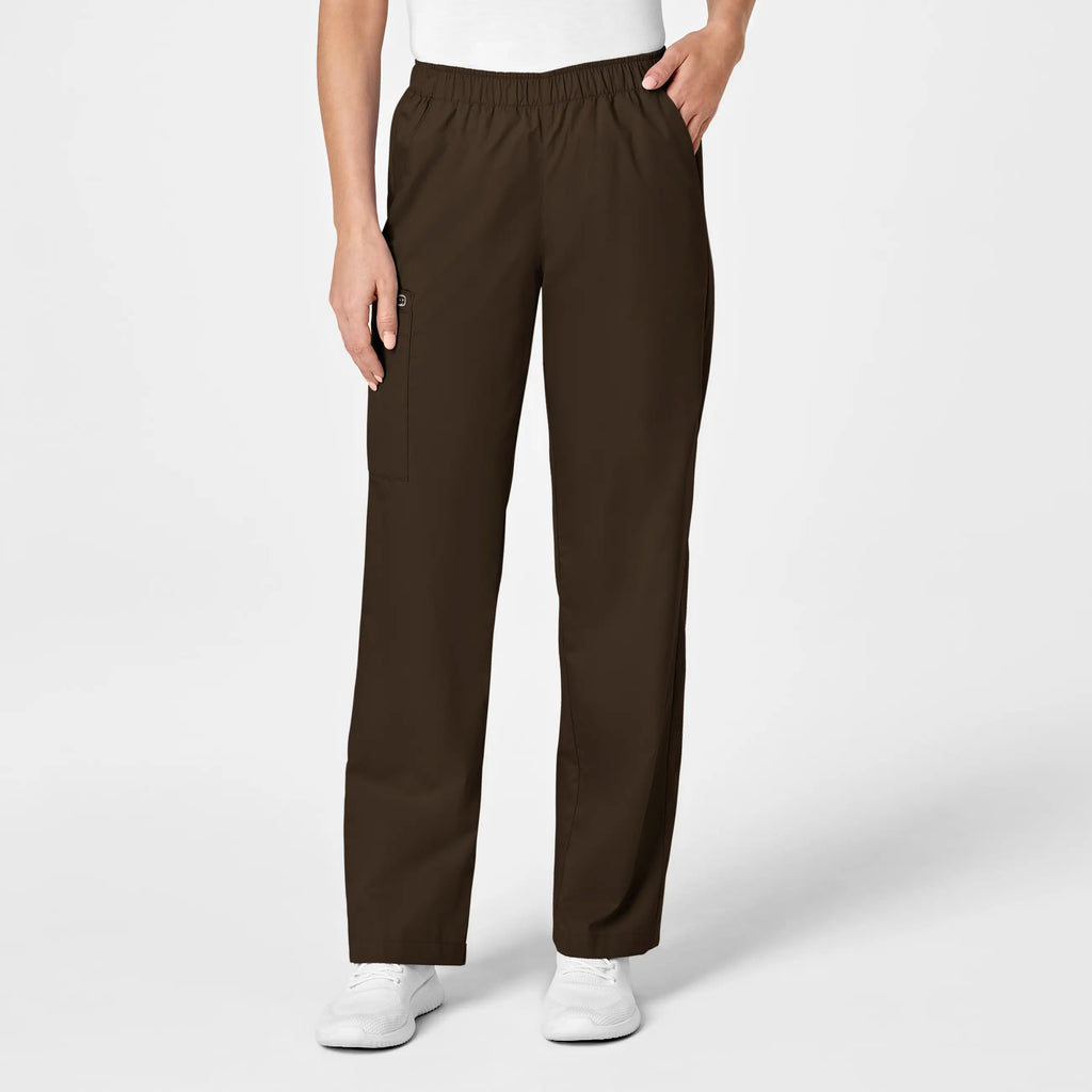 Wink Scrubs Women's Pull-On Cargo Scrub Pant Chocolate | scrub-supply.com